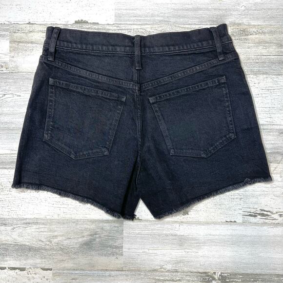 NWT J. Crew Factory Size 27 Button Fly Raw Hem Washed Black 3” Denim Shorts - Picture 6 of 7